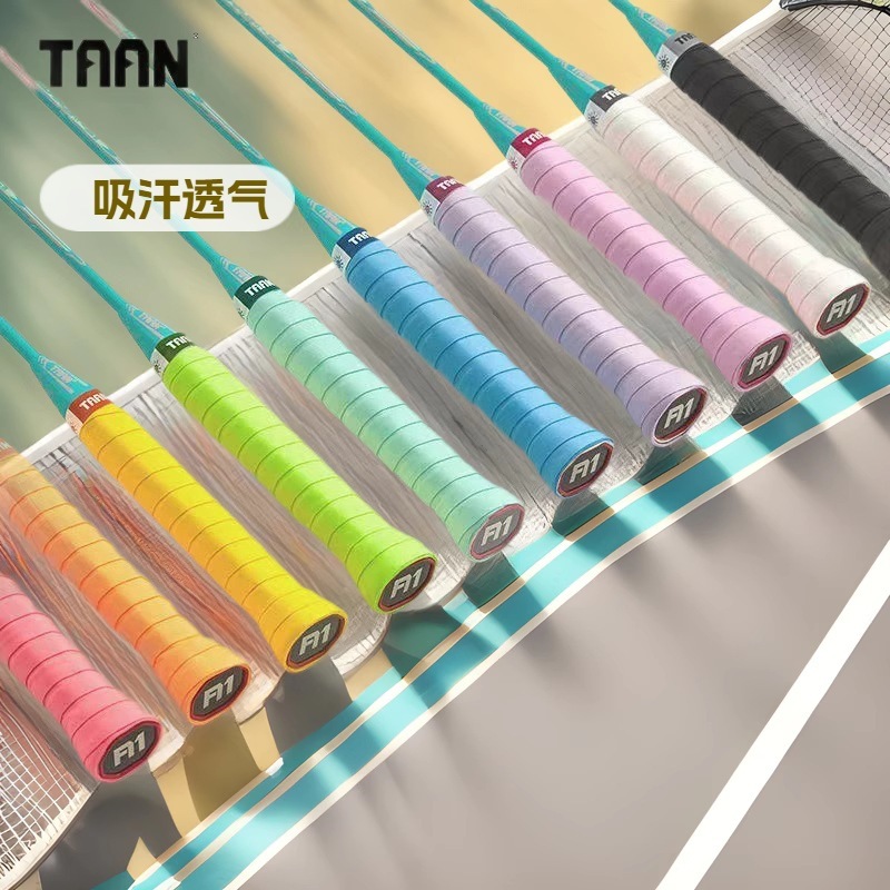 Taian TAAN バドミントンハンドグルー 吸汗性グリップグルー フロストタイプ フェザーラケット 60本入り バレル TW-800 ハンドグルー|undefined