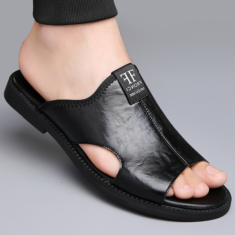 Cross-Border Men's Slippers 2026 Summer New Style Men's Non-Slip Casual Beach Shoes Soft Sole Soft Surface Sandals Dropshipping