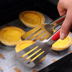 Sear steak, control oil three-line stainless steel tongs food tongs heat-resistant food tongs kitchen bread tongs barbecue shovel