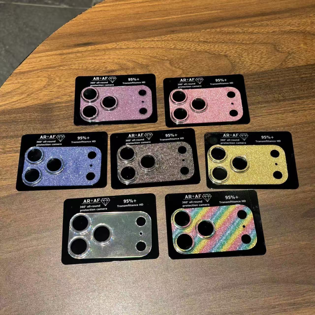 闪粉火山口橙色一体适用苹果17promax手机镜头膜16pro高清保护膜