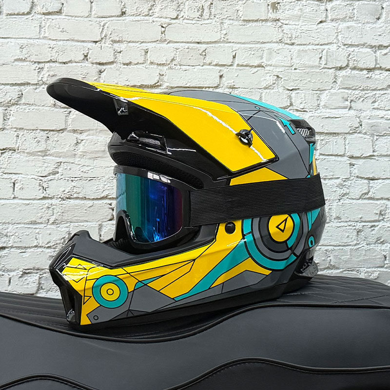 Casco Integral de Motocicleta Todoterreno Set de 3 piezas de ABS, Desmontable, para Bicicleta de Montaña image 30