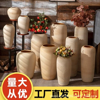 景德镇复古怀旧纯北欧大号花瓶客厅家居装饰摆件插假花枝陶瓷花盆
