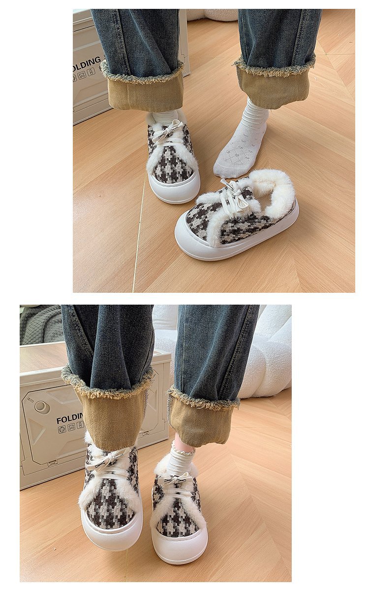 Warm Women's Snow Boots With Thick Sole And Anti-slip Grip_voghion.com
