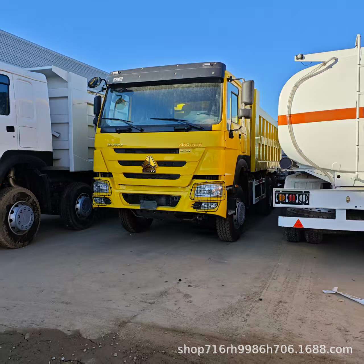 Exporting used HOWO NX dump trucks, HOWO 371 horsepower garbage trucks, and rear-loading dump trucks