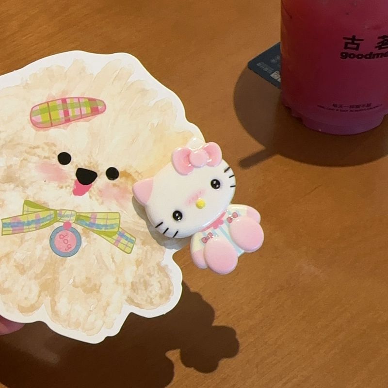 软萌坐姿猫尖嘴夹ins立体少女心百搭日系刘海侧边夹头饰女生|undefined
