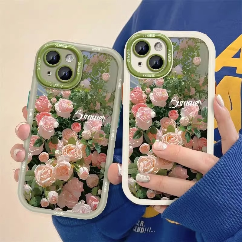 Full screen flower cream shell for Huawei p60 phone case mate50Pro transparent glory 90nova11Pro