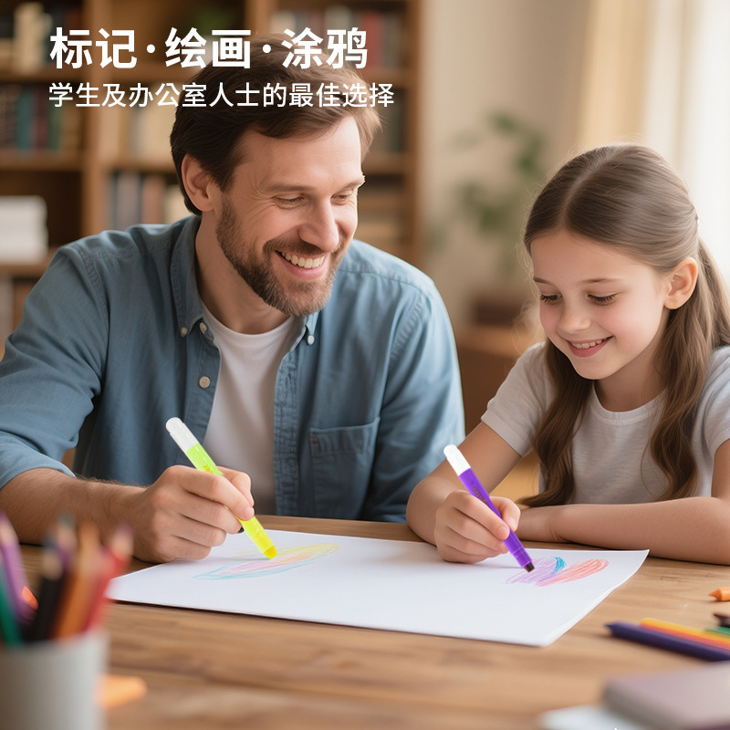 韓国版 6 色削り可能なゼリー蛍光ペン学生落書きマーカーペン固体不浸透性蛍光ペンメーカー|undefined