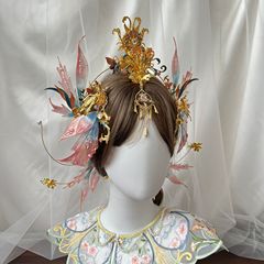 古代スタイルの漢服頭飾りマーメイドヘアクラウンセットエキゾチックなスタイルの敦煌頭飾りヘアピンセット撮影漢服アクセサリー