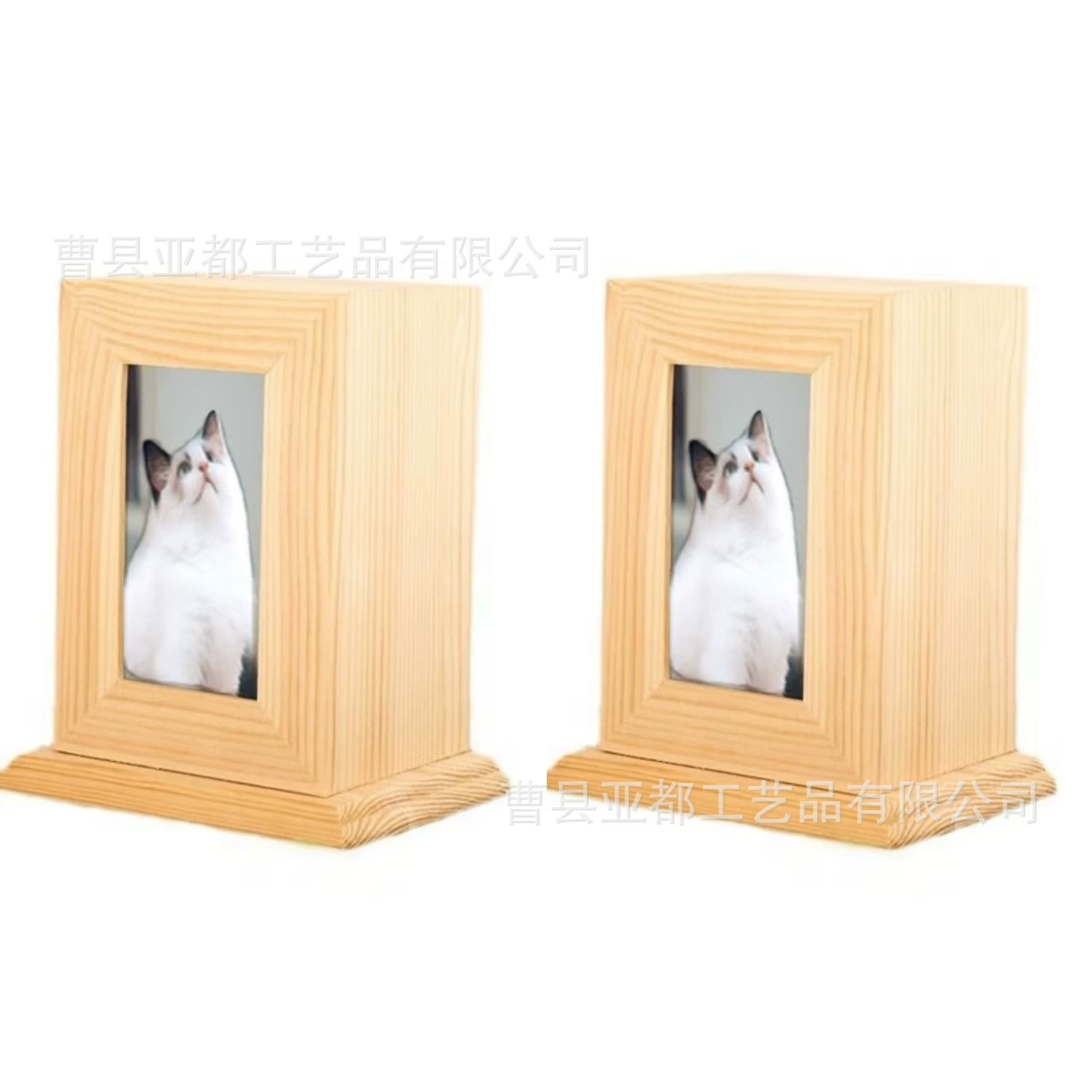 Кросс-бордерная урна для животных из массива дерева с фоторамкой, похоронная коробка для питомцев, контейнер для сбора праха собаки, деревянная коробка для кошек и собак