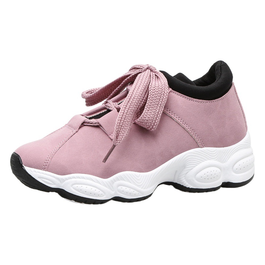 2025 primavera nuevos zapatos de mujer zapatos casuales estilo coreano estudiante zapatos deportivos de suela gruesa zapatos para correr zapatos individuales de mujer zapatos Trbottomy