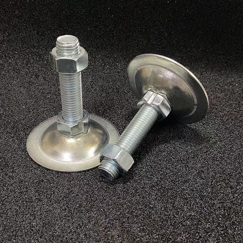 流水线工作台脚杯 16厘铁脚杯 镀锌圆盘调节脚 组装线可调地脚