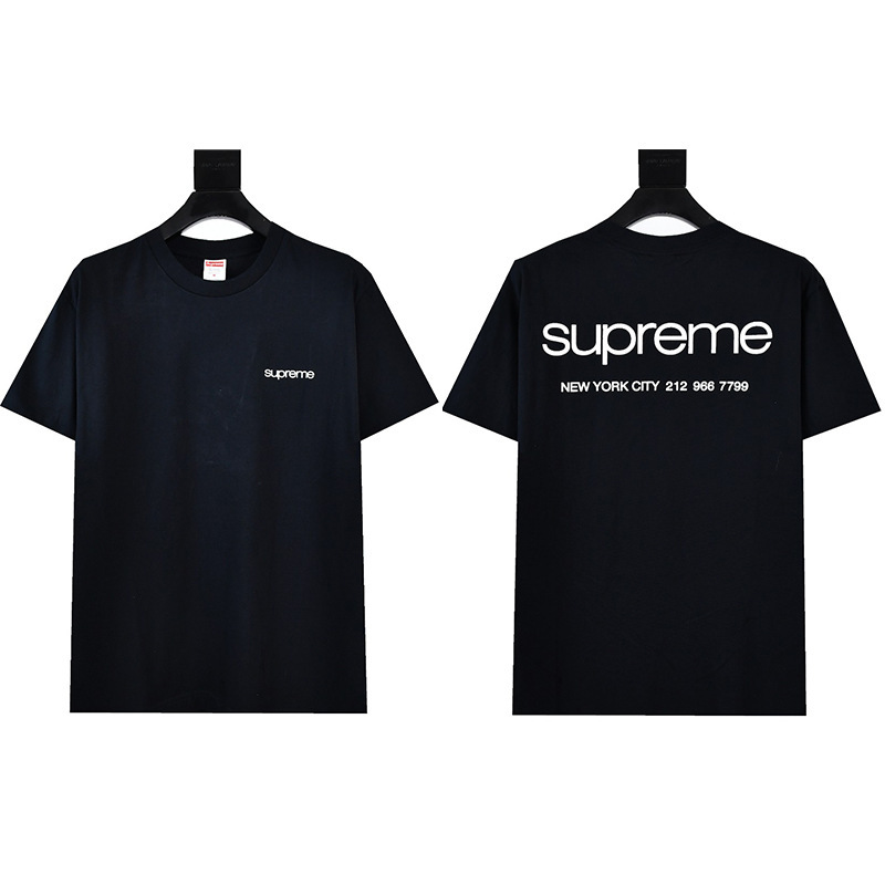 ヘビーウェイトクロスボーダー アメリカンファッション Supreme レタープリント Tシャツ BOX ラウンドネック 半袖 メンズ レディース ゆったり カジュアル Tシャツ 男女兼用|undefined