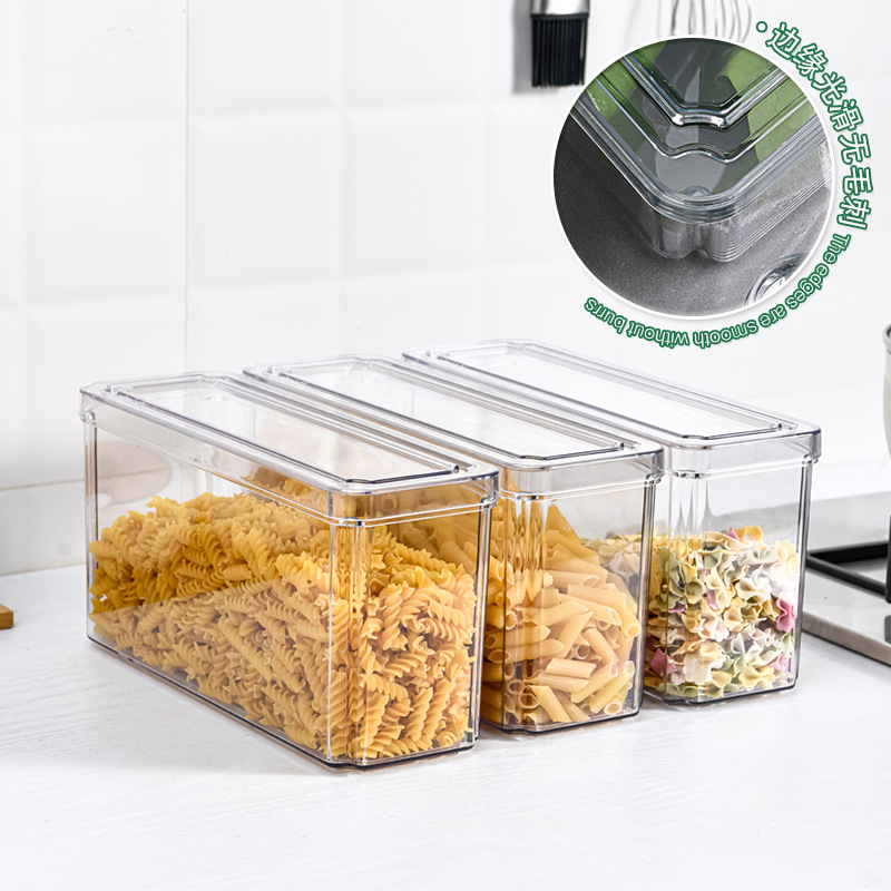 Crisper tapa transfronteriza Caja de almacenamiento de refrigerador congelado de alimentos de 10 piezas Conjunto de caja de almacenamiento de refrigerador transparente de plástico