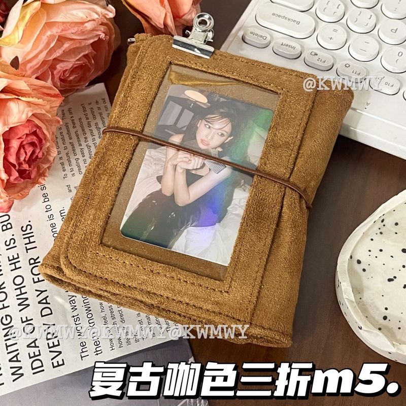 小红书同款焦糖咖啡手账本m5三折活页高颜值可拆卸学生复古笔记|undefined