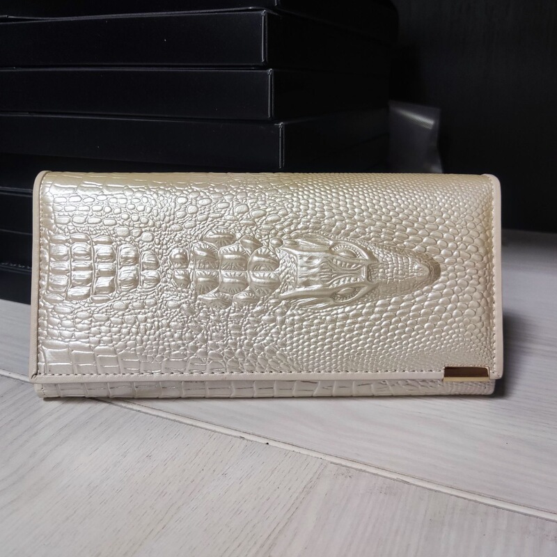 Crocodile Pattern 2026 Hot-Selling Korean Style Long Wallet for Women, Large Capacity Wallet, Factory Direct Sales and Wholesale