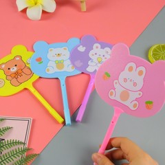 Cute Cartoon Bear Rabbit Fan Pen Prize Gift Printable LOGO Creative Stationery Student Fan Ballpoint Pen Wholesale