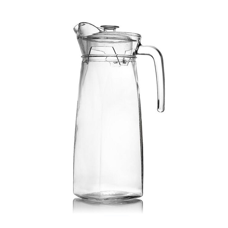 Olla de pico de pato resistente al calor Nórdico a rayas de vidrio Tetera hervidor de agua fría jugo de bebida olla de cerveza olla de vino