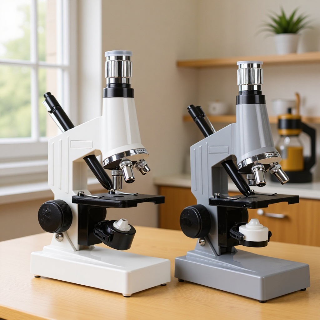 厂家直销批发1200倍学生儿童体式双灯显微镜套装 便携纤维将