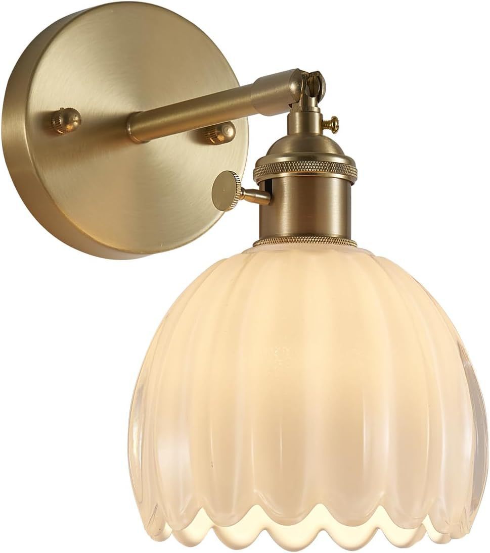Espejo de baño escandinavo inodoro de vidrio pasillo lámparas retro transfronterizas japonesas cabezal de cama sanitario faro pared de baño