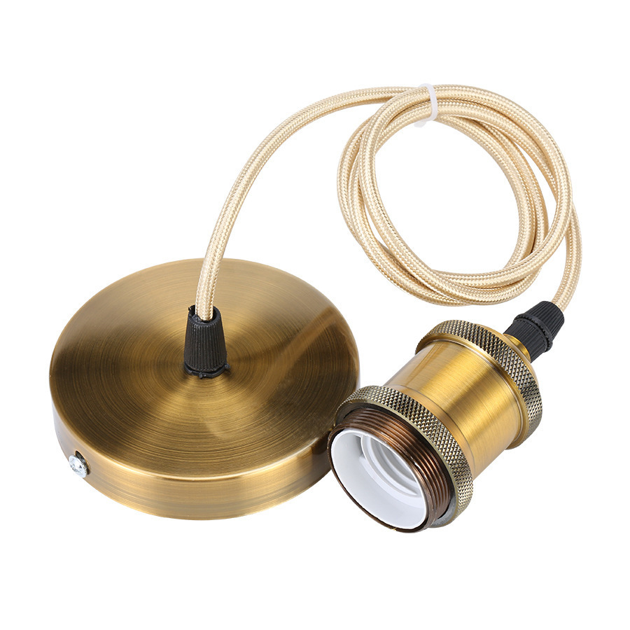 Edison vintage chandelier bar teahouse lámpara de cuerda de cáñamo cabeza de la lámpara colgante de alambre a juego lámpara de cabeza titular E27 tornillo colgante de alambre