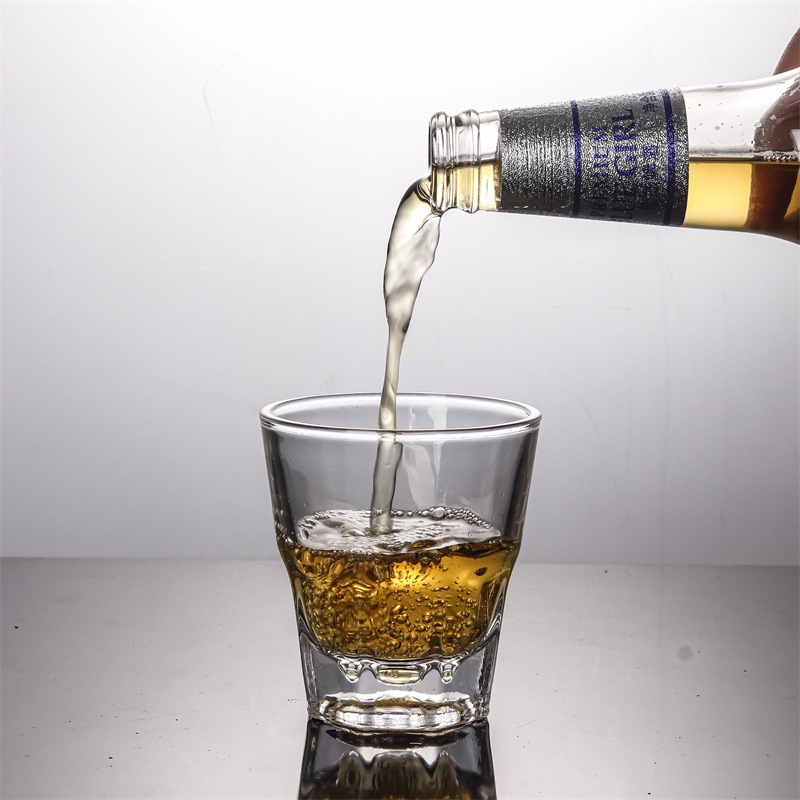 KTV bar copa de vino templado taza octogonal engrosada Fondo vaso de cerveza vaso de vino blanco taza de agua taza de té pequeña copa de vino