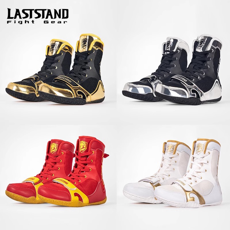 Professional Boxing and Wrestling Shoes High-top Adult Sanda Fighting and Fighting Competition Indoor Fitness Training Shoes Muay Thai Low-top