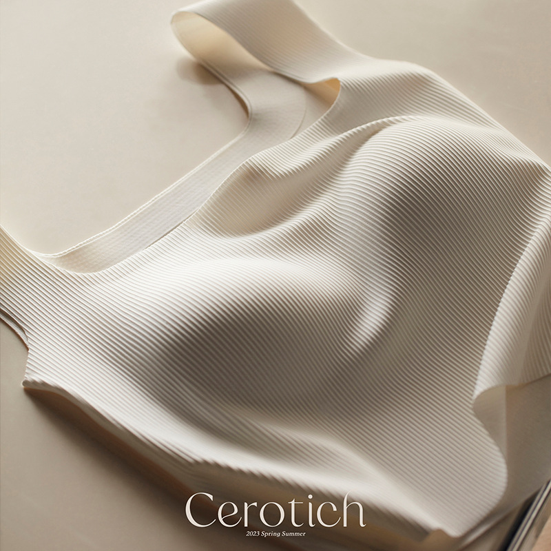 Cerotich Sling with Chest Pad, Versatile Wide Shoulder Vest for Women, Summer Outer Wear, Inner Layering, One-Line Collar Top