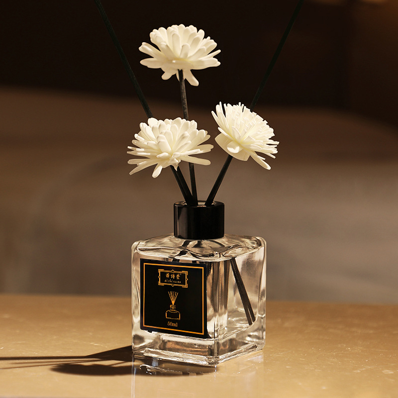 Small Square No-Flame Aromatherapy Essential Oil Vine Branch Dried Flower Incense Home Mosquito Repellent Long-lasting Fragrance, Toilet Deodorizer, Fresh Aroma