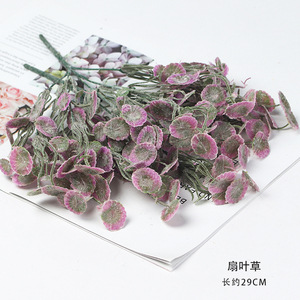 Ramo de simulación de alta calidad producto terminado material de arreglo floral de Nochevieja granada acebo eucalipto ginkgo biloba barril de bendición flor artificial