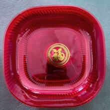 PET方果盘果盘家用干果盘结婚中式盘红色塑料喜糖瓜子中式婚礼用