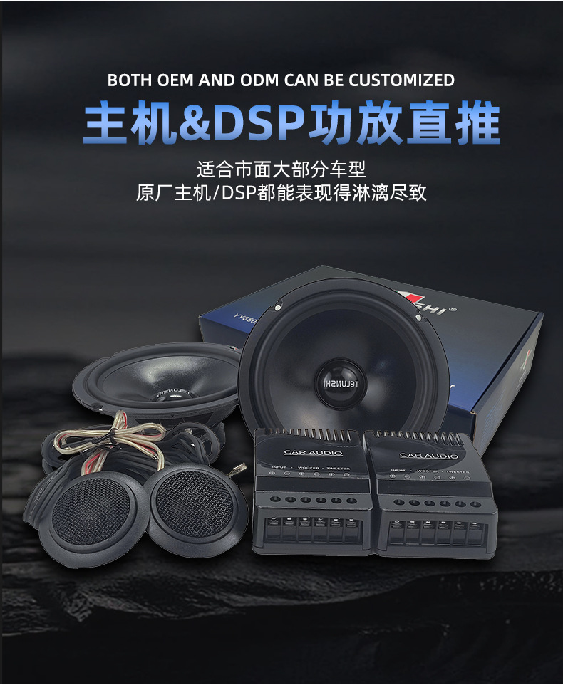 Source Factory Two-Way Speaker Set Car Audio Speaker 6.5inch Two-Way Full-Range Tweeter Speaker