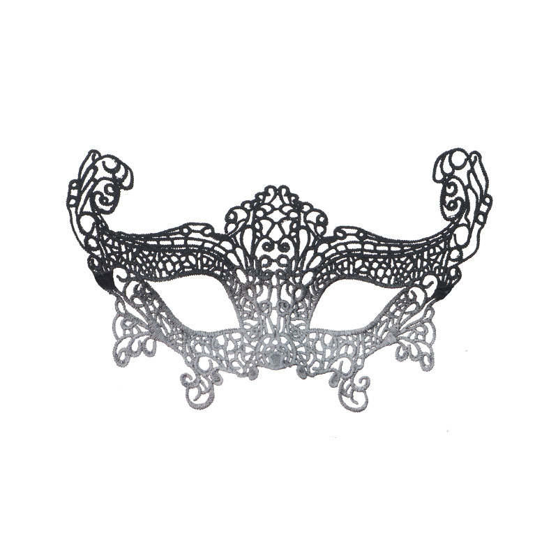 Nueva máscara de mascarada transfronteriza, máscara, fiesta de Halloween, espectáculo de carnaval, accesorios de peinado de encaje, máscara para los ojos