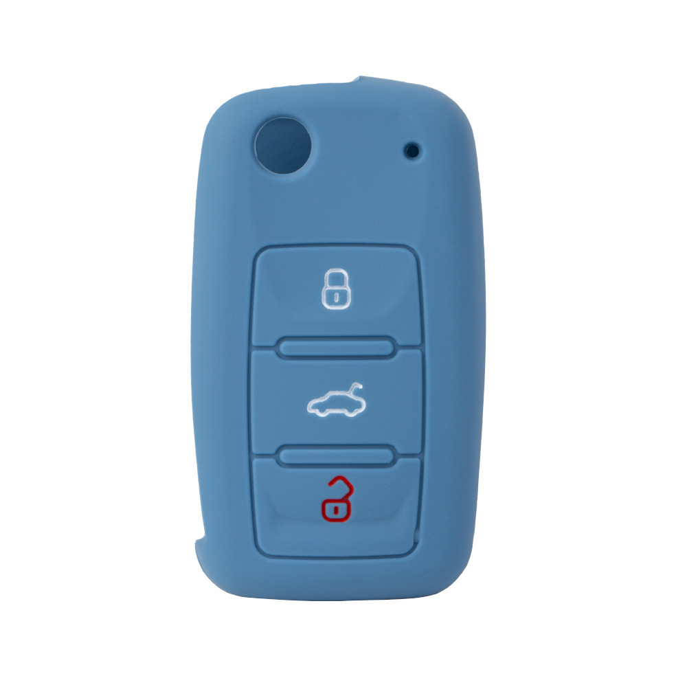 Adecuado para Volkswagen Bora Langyi Tuan Tiguan Passat Mingrui caja de llave de control remoto de silicona caso clave