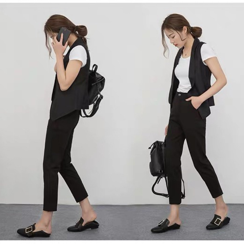 Spring and Summer harem small black pants stretch cropped slimming pipe pants Small radish pants skinny pants formal wear overalls Spring and Summer harem small black pants stretch cropped slimming pipe pants Small radish pants skinny pants formal wear overalls