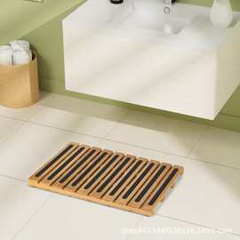 竹制浴室地垫浴缸门口脚垫实木地垫浴室垫美容院水疗脚踏垫