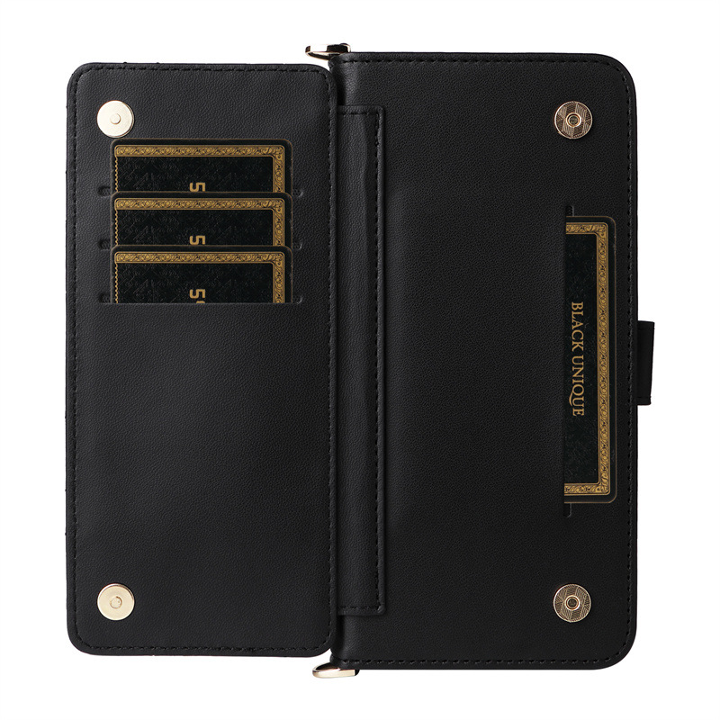 Étui portefeuille en cuir multifonction avec porte-cartes pour iphone 16 pro max_voghion.com