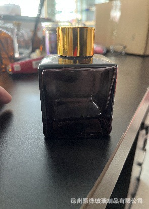 200ml 스모크 그레이 + 뚜껑, 플랫 사각형 빈 아로마테라피 병