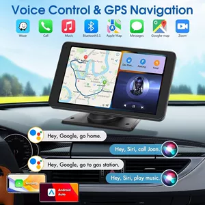 7 düym simsiz CarPlay portativ ekran, Bluetooth FM pleyer, HD tərs görüntü