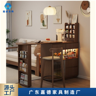 Island Sideboard Cabinet Integrated Home Balcony Casual Winter Wood Solid Wood Retractable Small Apartment Partition Narrow Table