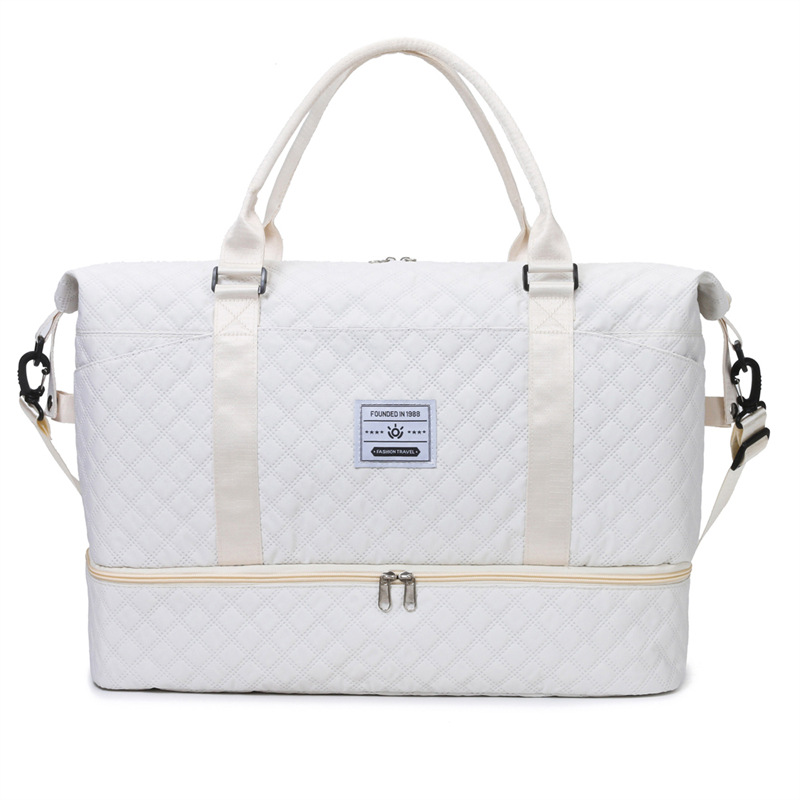 Nueva bolsa de viaje de gran capacidad Lingge Oxford, almacenamiento, expansión, entrega, separación en seco y húmedo, bolsa de fitness de yoga portátil