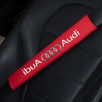 Anti-Strain Seatbelt Shoulder Pad — Seat belt shoulder pad - audi-sport-red-pair-6x38cm