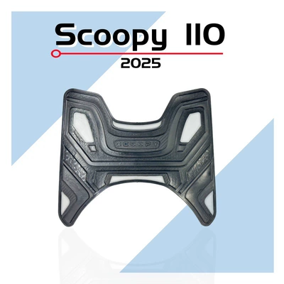 Electric vehicle foot mat fi 2025 model motorcycle anti-slip - black-and-white