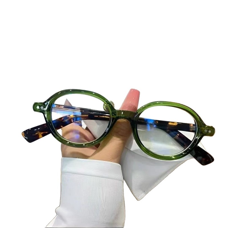 オタクファッション無地老眼鏡女性用べっ甲ラウンドフレームは近視光学フレームと組み合わせることができます抗青色光メガネ卸売|undefined