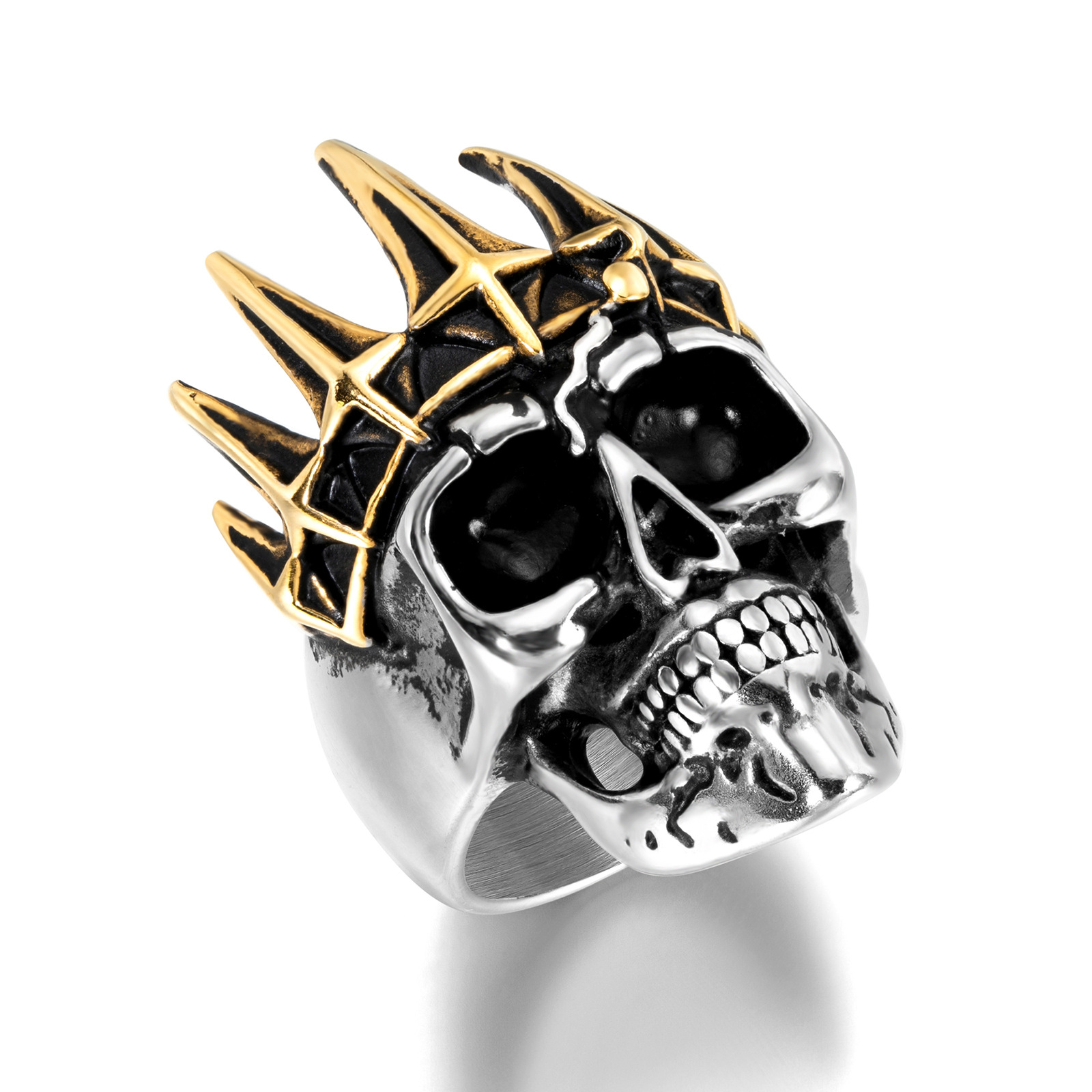 35g Weight Rings Classification Retro Punk Skull Stainless Steel Halloween Men's Rings