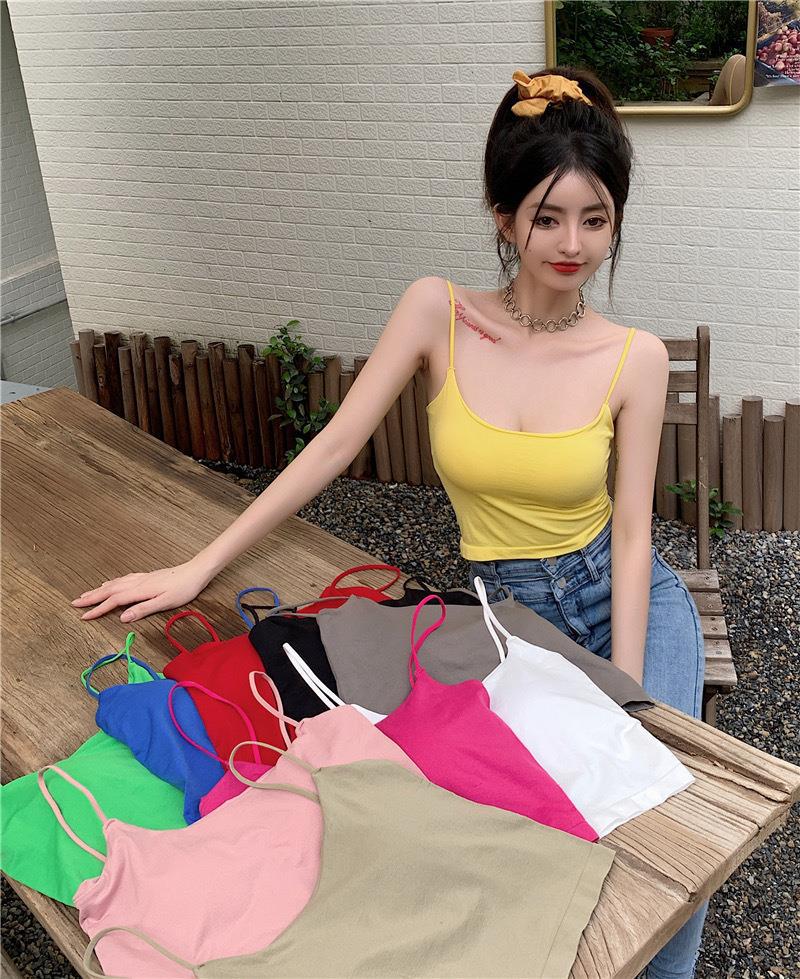 Solid sexy short tube top