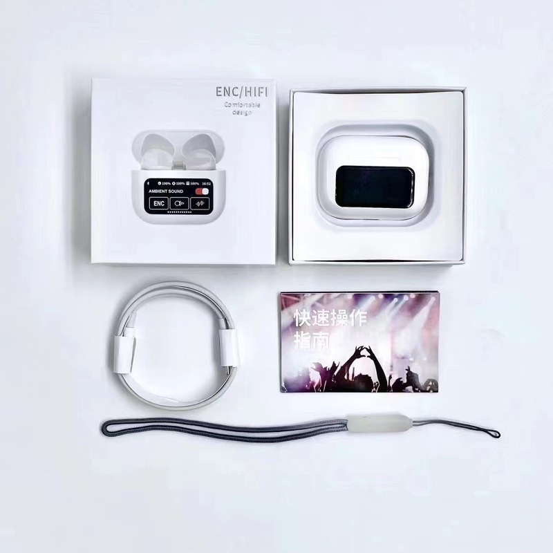 V8 ディスプレイ AI 翻訳 A9pro Bluetooth ヘッドセット ワイヤレス インイヤー ノイズ リダクション スライド カバー V20 ANC Huaqiangbei|undefined