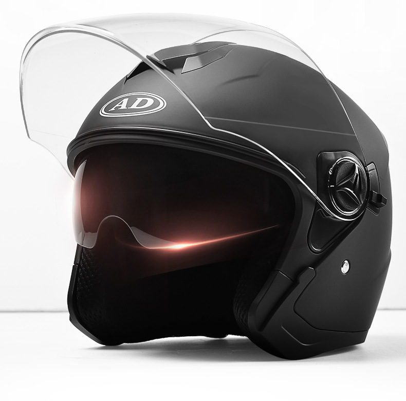 Ad Electric Motorcycle Helmet for Men and Women, Winter Warm Battery Car Safety Helmet, Universal 3C Certified Half Helmet for All Seasons