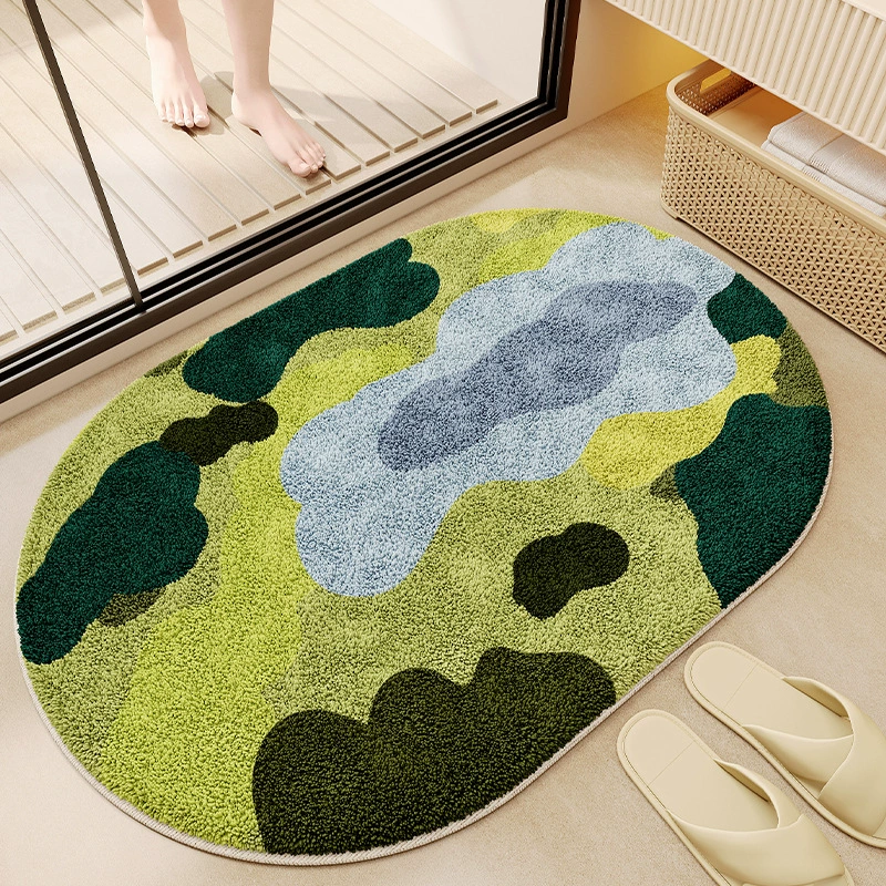 Искусственный мех коврик для пола, нескользящий, водопоглощающий, 40×60–80×120 см, милые цветочные и звериные принты