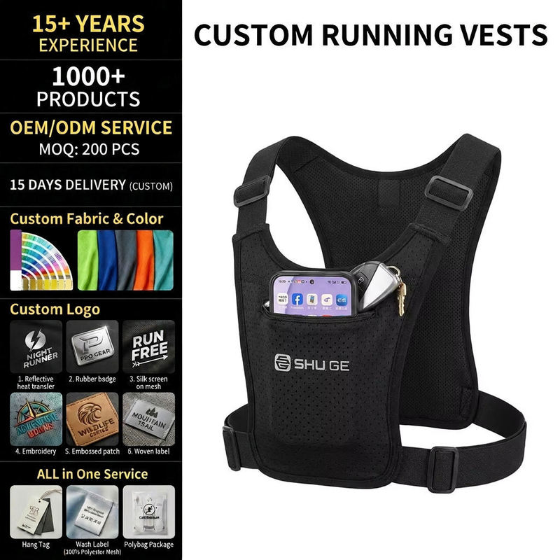Cross-border exclusive lightweight breathable reflective mesh phone pocket vest for men and women for marathon, cross-country, outdoor fitness, and running Cross-border exclusive lightweight breathable reflective mesh phone pocket vest for men and women for marathon, cross-country, outdoor fitness, and running
