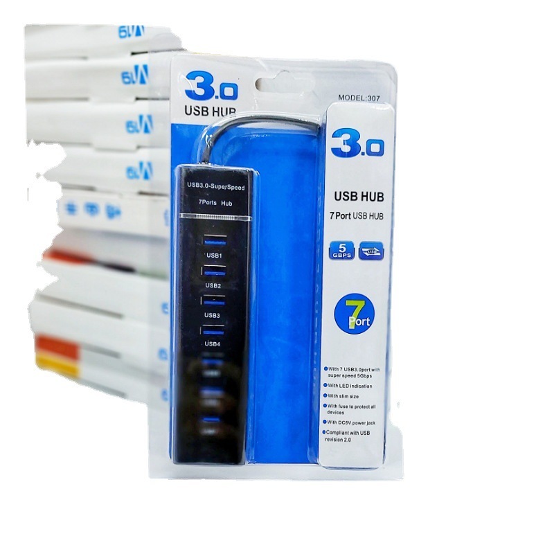 Usb3.0ノートパソコンのデスクトップ拡張烏一牽引七一牽引四hub集線器1.2メートル線長|undefined